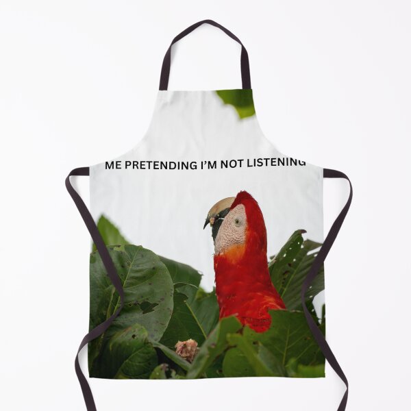 Item preview, Me Pretending Not Listening Parrot Meme Funny Relatable Bird Sticker Macaw Gift designed and sold by WildFrameNature.