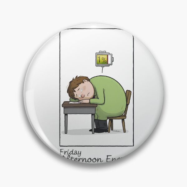 Item preview, Friday Afternoon 1% Battery designed and sold by JobVibeStudio.