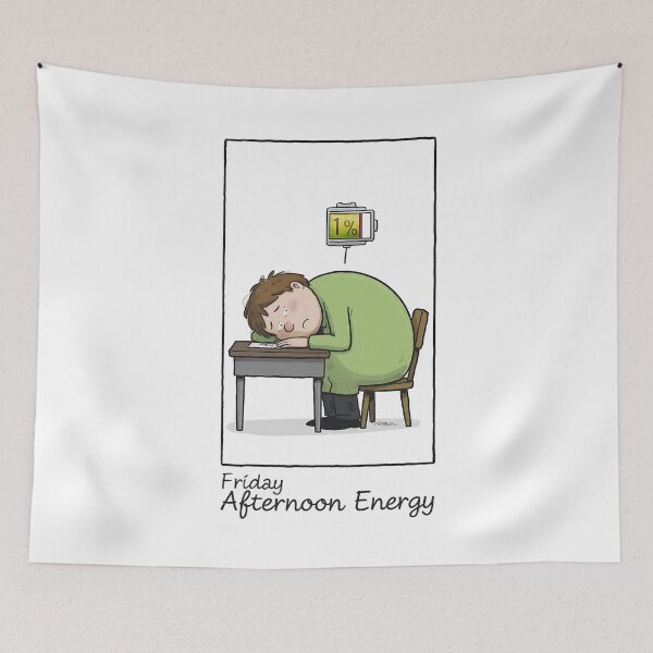 Item preview, Friday Afternoon 1% Battery designed and sold by JobVibeStudio.