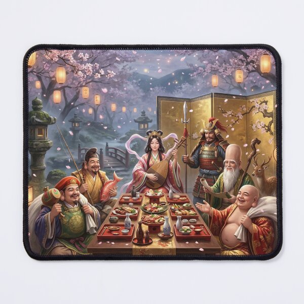 Item preview, Seven Lucky Gods: Cherry Blossom Banquet designed and sold by Mori-no-Akari.