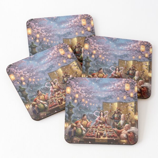 Item preview, Seven Lucky Gods: Cherry Blossom Banquet designed and sold by Mori-no-Akari.