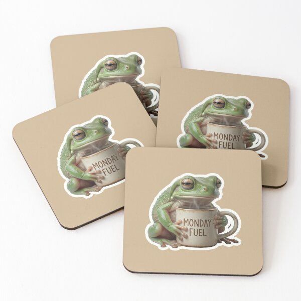 Artikelvorschau, Müder Frosch mit Kaffee - Morgenmuffel Montagsmotivation entworfen und verkauft von Arts Paradise.