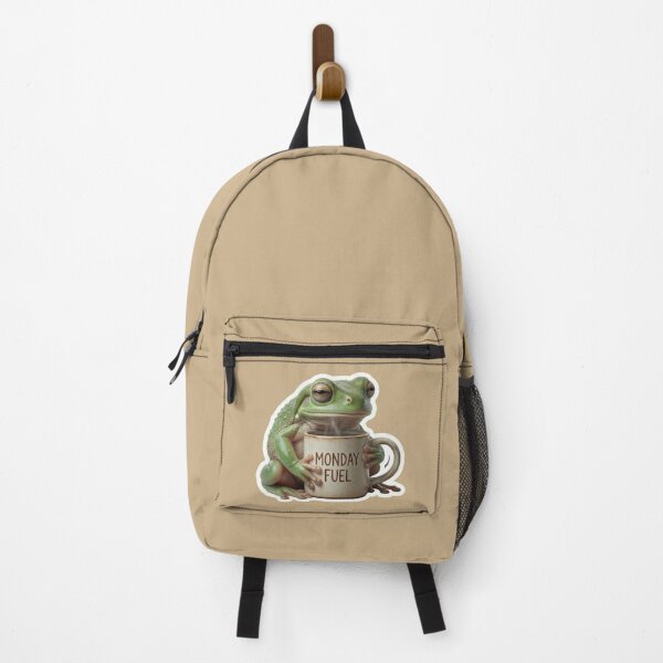 Item preview, Monday Fuel - Funny Sleepy Frog Drinking Coffee designed and sold by Arts Paradise.