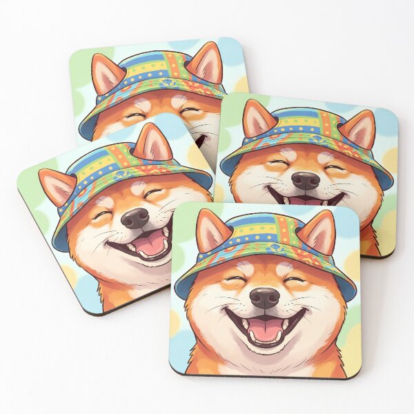Item preview, Happy Shiba Inu in Summer Bucket Hat designed and sold by GlowingTales.