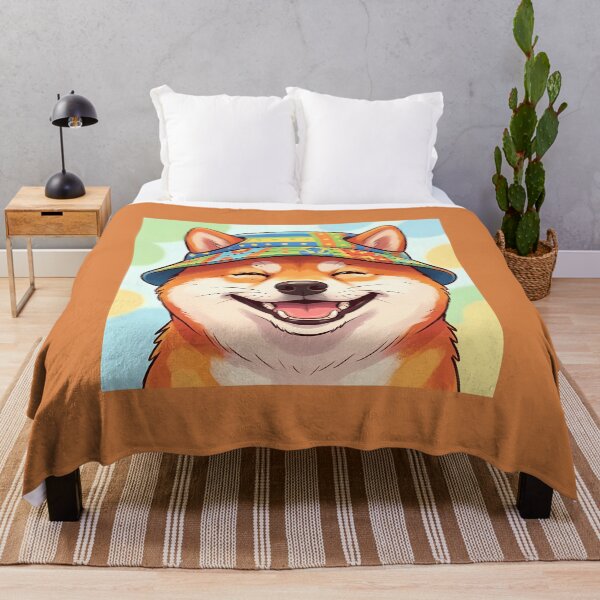Item preview, Happy Shiba Inu in Summer Bucket Hat designed and sold by GlowingTales.