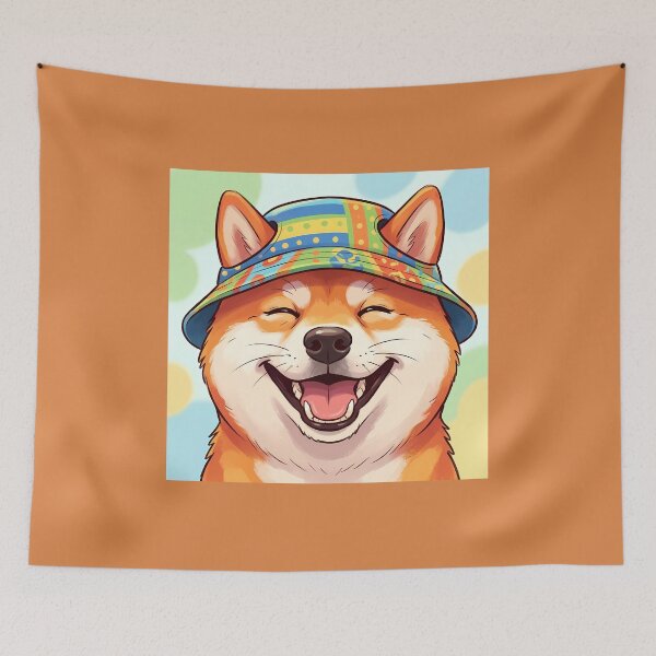 Item preview, Happy Shiba Inu in Summer Bucket Hat designed and sold by GlowingTales.