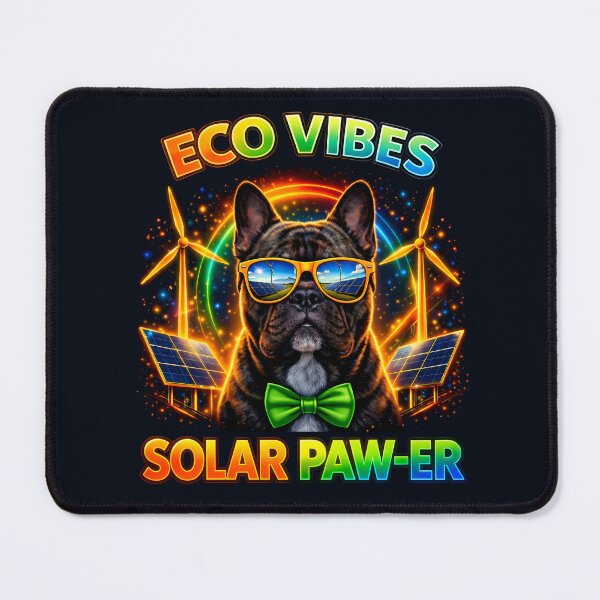 Item preview, French Bulldog Solar Punk – Eco Vibes Solar Paw-er Dog Print Design designed and sold by PixelsPaws.