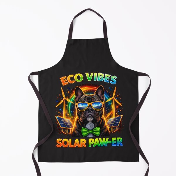 Item preview, French Bulldog Solar Punk – Eco Vibes Solar Paw-er Dog Print Design designed and sold by PixelsPaws.