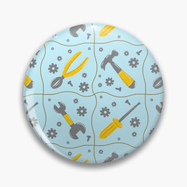 Item preview, Baby blue builder tools toolbox construction repeat seamless pattern designed and sold by ButterflyKissCollab.