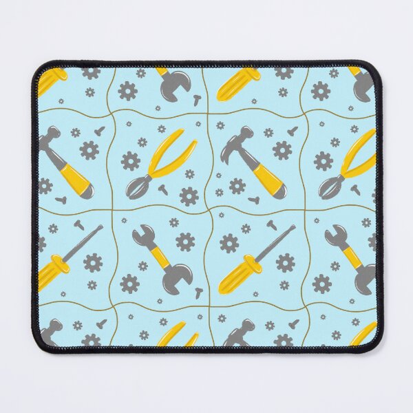 Item preview, Baby blue builder tools toolbox construction repeat seamless pattern designed and sold by Tipsytaurodesigns .