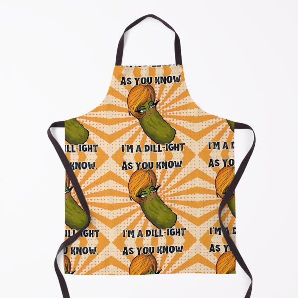 Item preview, As you know, I'm a DILL-ight pickle, food pun bright vintage pop art designed and sold by MsBrillMakes.