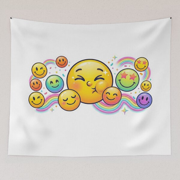 Item preview, Colorful Smiley Faces - Vibrant Multi-Colored Emoji Pack - Happy Expressions designed and sold by RS-Globalist-.