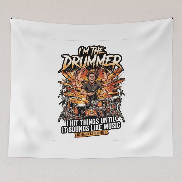 Item preview, Funny Drummer Hit Things Sounds Like Music designed and sold by EKHOAISTORE.