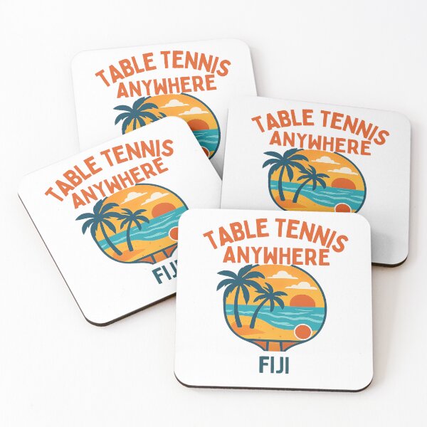 Item preview, Fiji Table Tennis Anywhere – Tropical Island Sunset Ping Pong Tee designed and sold by OhMyPingCo.