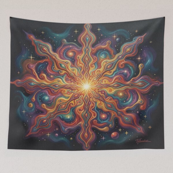 Item preview, Cosmic Starburst Energy – Vibrant Light, Color Fusion and Galactic Motion designed and sold by FotoworldEdel.