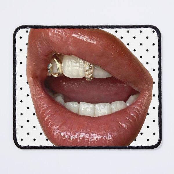 Item preview, Y2k Baddie Glossy Lips with Grills & Tooth Gems designed and sold by nyro collective .