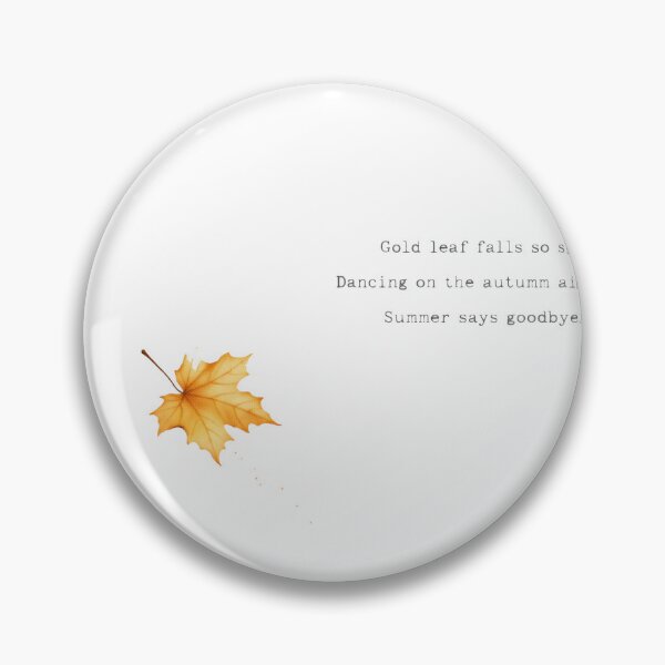 Item preview, Autumn Leaf Haiku - Falling Maple Poetry Design designed and sold by Antonrec86.