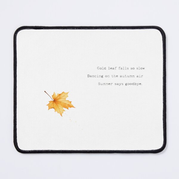 Item preview, Autumn Leaf Haiku - Falling Maple Poetry Design designed and sold by Antonrec86.