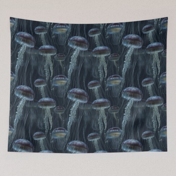 Item preview, Deep Sea Bioluminescent Jellyfish Ethereal Pattern designed and sold by pinkal.