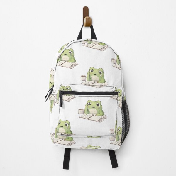 Item preview, Overthinking Frog Studying | Cute Kawaii Aesthetic | Relatable Stress Student Design designed and sold by The Mood Index.