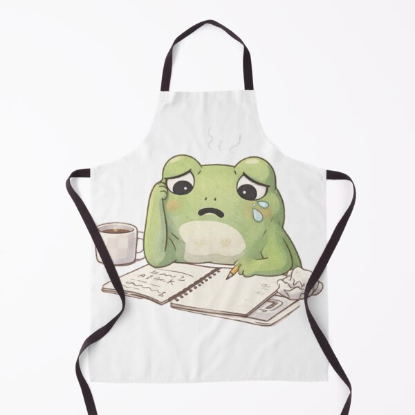 Item preview, Overthinking Frog Studying | Cute Kawaii Aesthetic | Relatable Stress Student Design designed and sold by The Mood Index.
