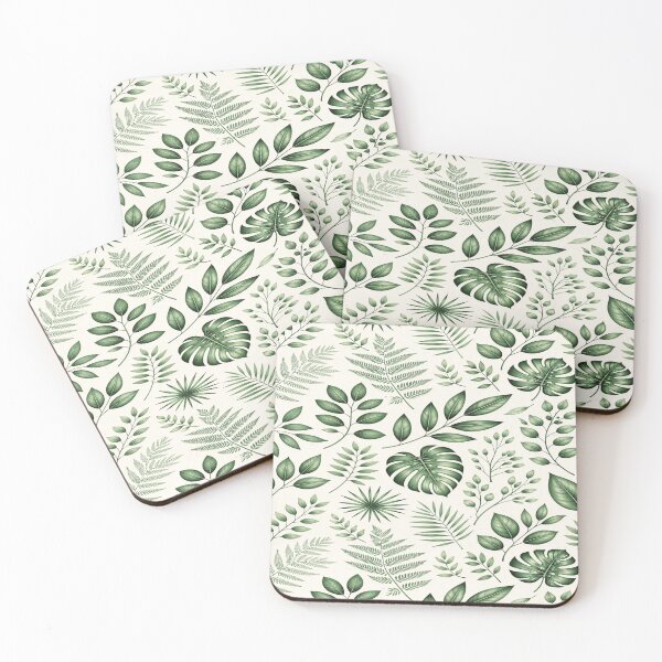 Item preview, Botanical Leaves Pattern – Beige Aesthetic Tropical Foliage Design designed and sold by TheSlowShore.