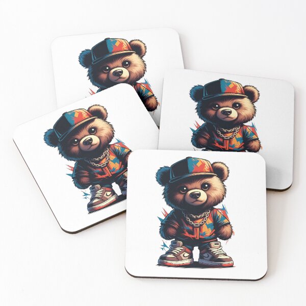Item preview, Hip Hop Bear Streetwear Graffiti Urban Art designed and sold by GlowingTales.