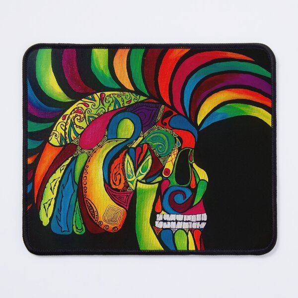 Item preview, Neon Skull Mohawk • Abstract Graphic Art designed and sold by PeridotGypsy.