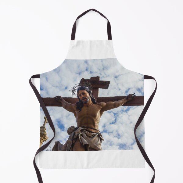 Item preview, Wooden Crucifix Statue Of Jesus On The Cross With Crown Of Thorns Against Sky designed and sold by Nmallia.