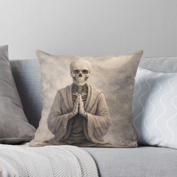 Item preview, Skeleton Monk in Meditation – Zen Gothic and Spiritual Art designed and sold by ABsoluzen.