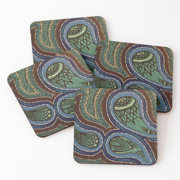 Item preview, Earth & Jewel Tones • Organic Abstract Dotwork Painting designed and sold by PeridotGypsy.