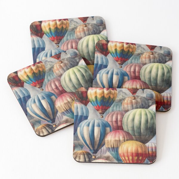 Item preview, Antique Sky Journey Hot Air Balloon Pattern designed and sold by pinkal.
