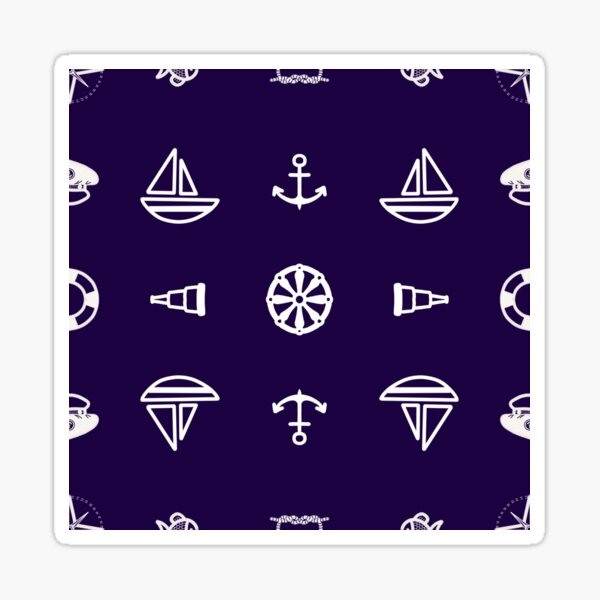 Nautical Pattern I Sticker