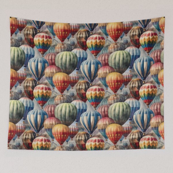 Item preview, Antique Sky Journey Hot Air Balloon Pattern designed and sold by pinkal.
