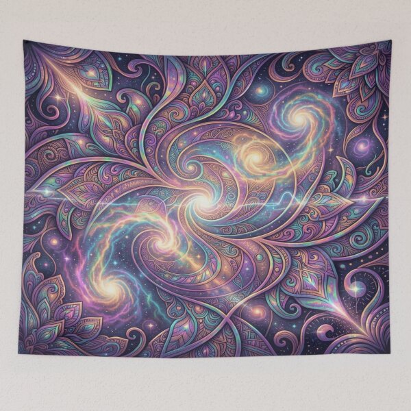 Item preview, Cosmic Floral Fusion – Galaxy Swirls, Mystic Patterns and Vibrant Energy designed and sold by FotoworldEdel.