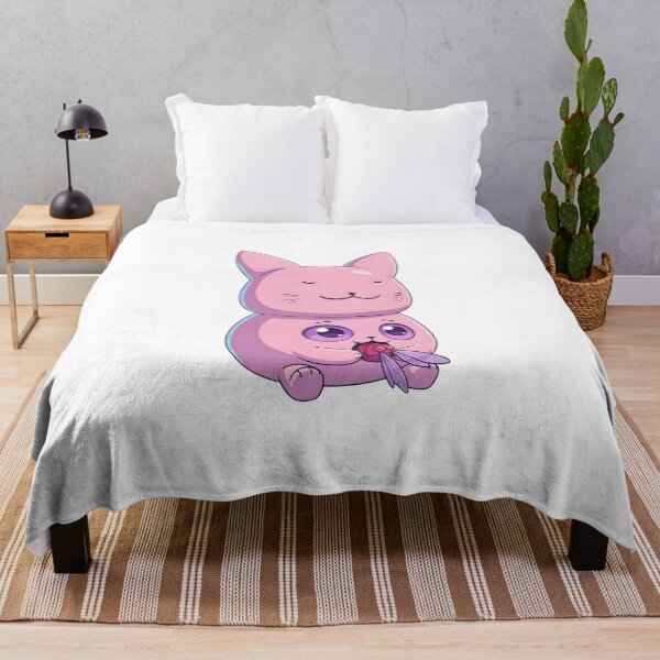 Item preview, Cute Kawaii Cat Bunny Eating Berry Snack designed and sold by D6rkT3chDemon.
