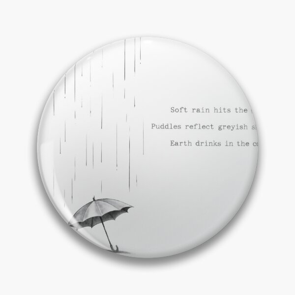 Item preview, Soft Rain Haiku Sticker - Rainy Day Zen Aesthetic designed and sold by Antonrec86.