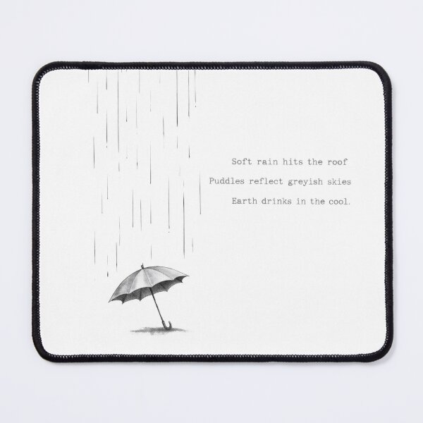 Item preview, Soft Rain Haiku Sticker - Rainy Day Zen Aesthetic designed and sold by Antonrec86.