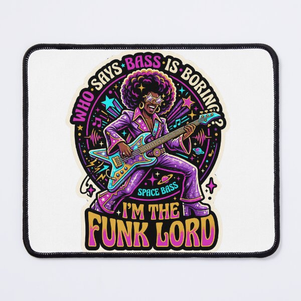 Item preview, Funny 70s Funk Bassist Who Says Bass Is Boring Space Bass designed and sold by EKHOAISTORE.