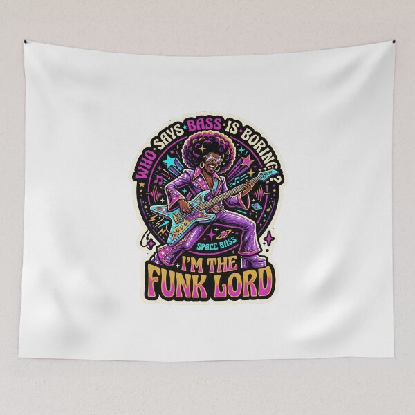 Item preview, Funny 70s Funk Bassist Who Says Bass Is Boring Space Bass designed and sold by EKHOAISTORE.