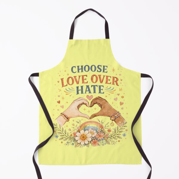 Item preview, Choose Love Over Hate - Vintage Floral Heart Hands designed and sold by VariusDesigns.