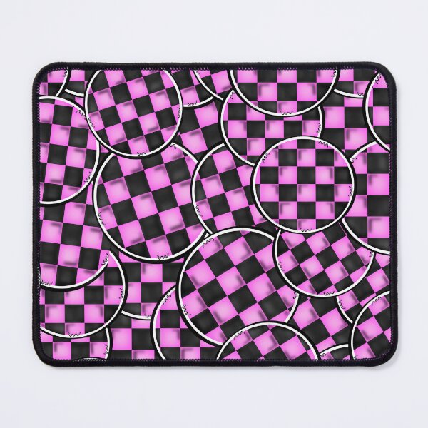 Item preview, Pink Checkered Pattern Circles Seamless Y2K Aesthetic Bold Geometric Design designed and sold by mademouthy.