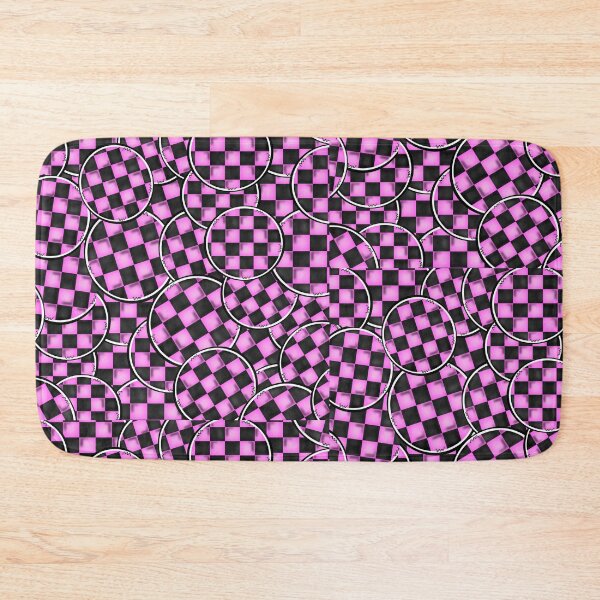 Item preview, Pink Checkered Pattern Circles Seamless Y2K Aesthetic Bold Geometric Design designed and sold by mademouthy.