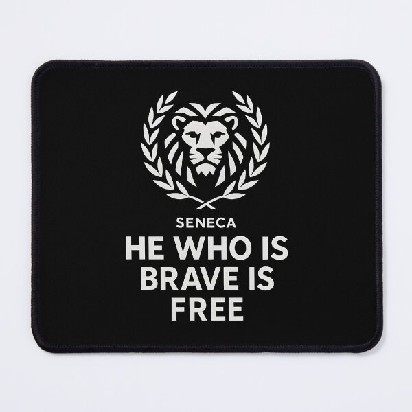 Item preview, SENECA – He Who Is Brave Is Free designed and sold by CodeRonin®.