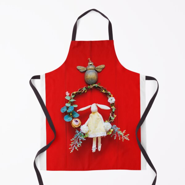 Item preview, Easter Bunny Wreath Decoration With Doll Hanging On Red Door For Spring Home Decor designed and sold by Nmallia.