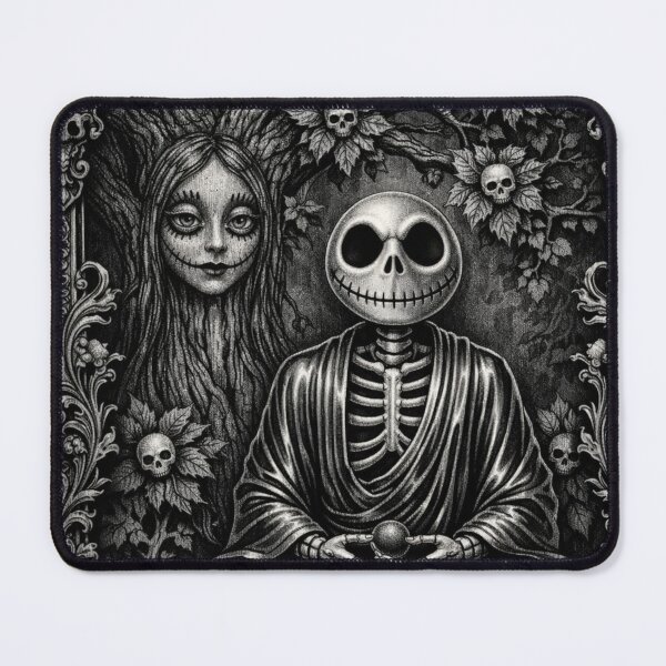 Item preview, Mystical Skeleton Monk – Dark Gothic Art Engraving designed and sold by ABsoluzen.