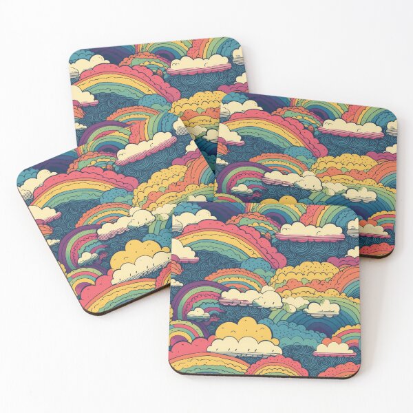 Item preview, Retro Psychedelic Cloud and Sky Doodle Pattern designed and sold by pinkal.