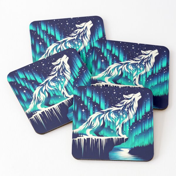 Item preview, Aurora Borealis and Wolf, Ai Generated Art   designed and sold by ACC .