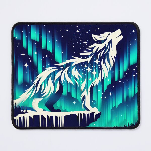 Item preview, Aurora Borealis and Wolf, Ai Generated Art   designed and sold by ACC .