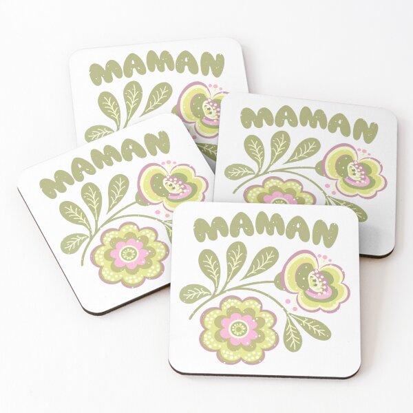 Item preview, Scandinavian Folk Art Flower Maman - Nordic Floral Retro Illustration - Green and pink Folk Embroidery Style designed and sold by LaPolilladPapel.